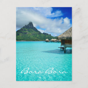 Verticale tekstkaart Bora Bora Bora Briefkaart