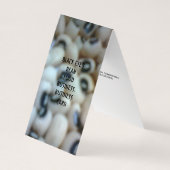 VERTICALE TENT VOUD AANGEPAST. Dubbel visitekaartj Visitekaartje (Achterkant)