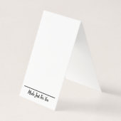 Verticale tentaart met Afbeelding onderaan Visitekaartje (Achterkant)