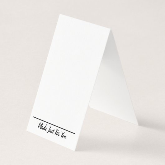 Verticale tentaart met Afbeelding onderaan Visitekaartje (Achterkant)