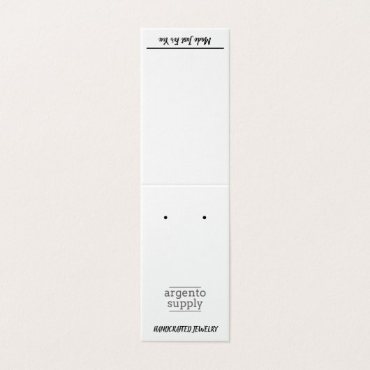 Verticale tentaart met Afbeelding onderaan Visitekaartje (Buitenkant ongevouwen)