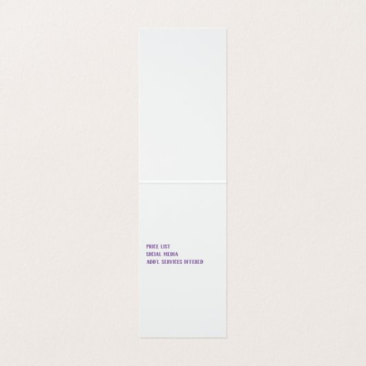 Verticale tentent van Retro Barber Badge Visitekaartje (Binnenkant ongevouwen)