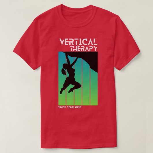 Verticale therapie Vertrouw je grip Vrouw Klimmers T-shirt (Design voorkant)
