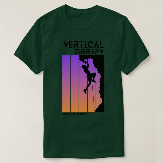 Verticale Therapie Vertrouw op je grip Klimmers Kl T-shirt (Design voorkant)