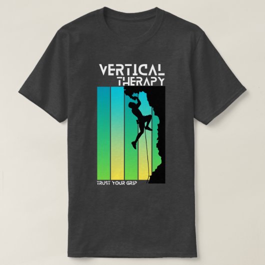 Verticale therapie Vertrouw op je grip Klimmers Kl T-shirt (Design voorkant)