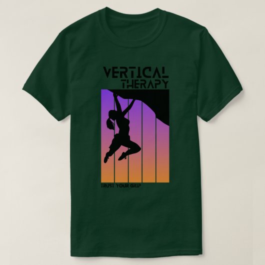 Verticale therapie Vertrouw op uw grip Vrouw Klimm T-shirt (Design voorkant)