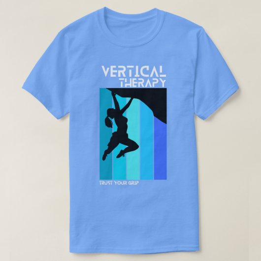Verticale therapie Vertrouw op uw grip Vrouw Klimm T-shirt (Design voorkant)