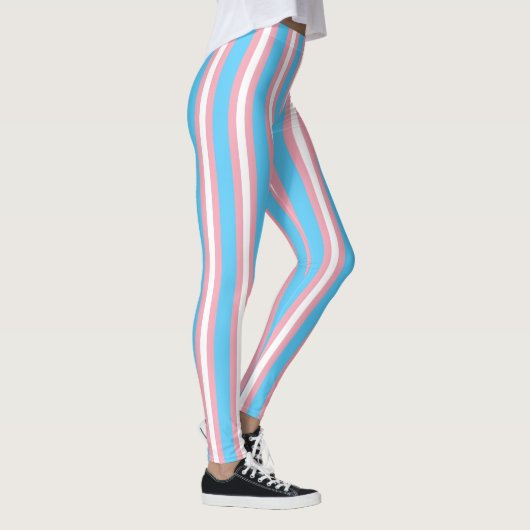Verticale transgender Pride vlag Leggings (Rechts)