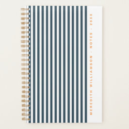 Verticale turquoise blauwe streep moderne geperson planner