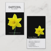 Verticale tweetone diaffodil (zwart) visitekaartje (Voorkant / Achterkant)
