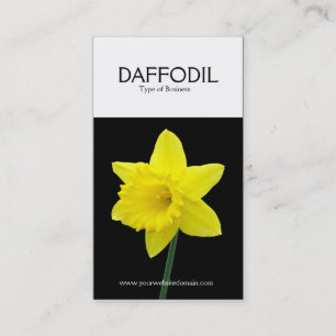Verticale tweetone diaffodil (zwart) visitekaartje
