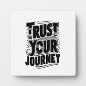 Verticale typografie kunst 'Vertrouw je reis' Fotoplaat (Voorkant)