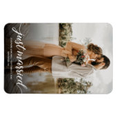 Verticale uitloping gewoon gehuwde huwelijksfoto magneet (Horizontaal)