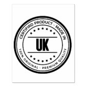 Verticale UK Naam Tekst Gedrukte Verpakking Kobalt Rubberstempel (Afrduk)
