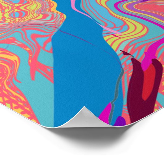 VERTICALE VERTICALE BEZIER GLITCH 02 POSTER (Hoek)