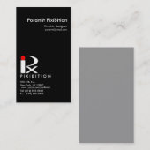 Verticale visitekaartje voor pixibitie4 (Voorkant / Achterkant)