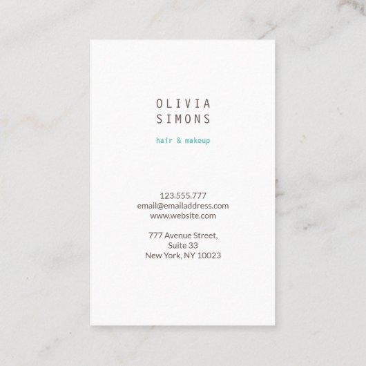 Verticale Visitekaartjes (Achterkant)