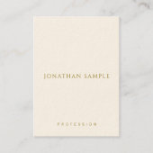 Verticale Visitekaartjes Gold Text Elegant Sjabloo (Voorkant)
