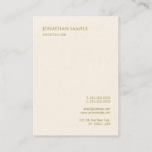 Verticale Visitekaartjes Gold Text Elegant Sjabloo (Achterkant)