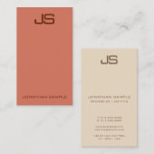 Verticale Visitekaartjes Modern legant monogram (Voorkant / Achterkant)