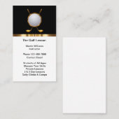 Verticale Visitekaartjes voor Classy Golf-training (Voorkant / Achterkant)