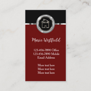Verticale Visitekaartjes voor classy Realtor