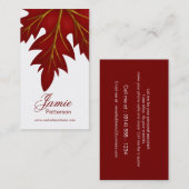 Verticale Visitekaartjes voor rood Herfst Leaf Des (Voorkant / Achterkant)