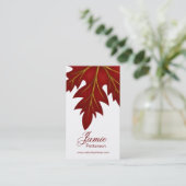 Verticale Visitekaartjes voor rood Herfst Leaf Des (Staand voorkant)