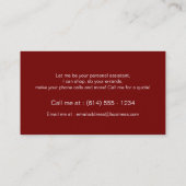 Verticale Visitekaartjes voor rood Herfst Leaf Des (Achterkant)