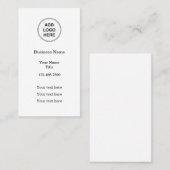 Verticale Visitekaartjes voor zakelijke Logo (Voorkant / Achterkant)