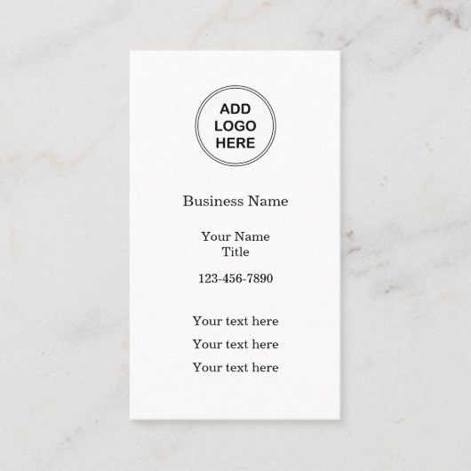 Verticale Visitekaartjes voor zakelijke Logo (Voorkant)