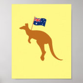 verticale vlag van kangaroo australia poster (Voorkant)