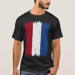 Verticale vlag van Nederland met verstelbare stijl T-shirt