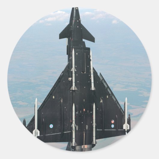 VERTICALE VLUCHT RONDE STICKER (Voorkant)