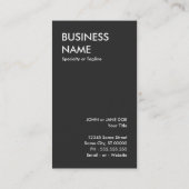 verticale warme roze chex visitekaartje (Achterkant)