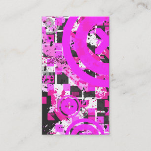 verticale warme roze chex visitekaartje