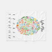 Verticale Waterverf Baby Girl Milestone Blanket Fleece Deken (Voorkant (Horizontaal))