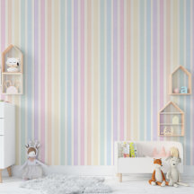 Verticale Waterverf pastel streep regenboog