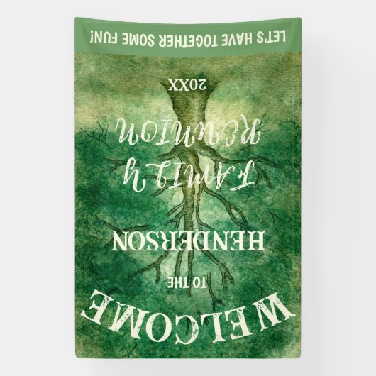 VERTICALE WATERVERF RUSTIC OAK TREE FAMILIE REUNIO SPANDOEK (Verticaal)