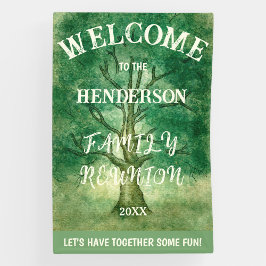 VERTICALE WATERVERF RUSTIC OAK TREE FAMILIE REUNIO SPANDOEK