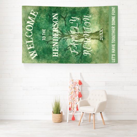 VERTICALE WATERVERF RUSTIC OAK TREE FAMILIE REUNIO SPANDOEK (Insitu)