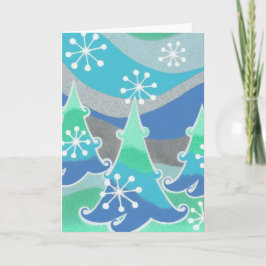 Verticale wintertroetenkaart feestdagen kaart