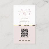 Verticale witgouden genade visitekaartje (Achterkant)