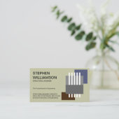 Verticale witte rebars bouwstenen engineering visitekaartje (Staand voorkant)