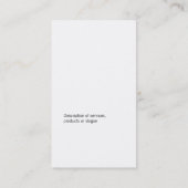 Verticale zakelijke logo moderne aangepaste profes visitekaartje (Achterkant)