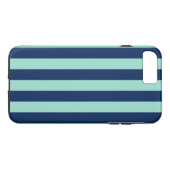 Verticale zeemacht en lichte groene strepen Case-Mate iPhone case (Achterkant (Horizontaal))