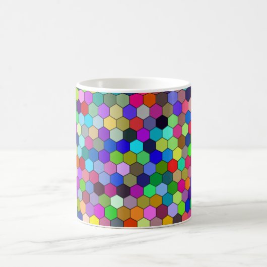 Verticale zeshoeken 11oz Mok (Center)