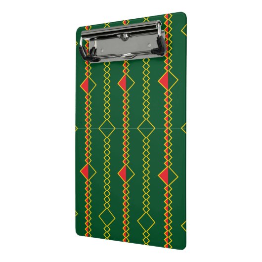 Verticale Zigzaglijnen Green Digital Paper-72729 Mini Klembord (Angled2)
