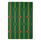 Verticale Zigzaglijnen Green Digital Paper-72729 Mini Klembord (Achterkant)