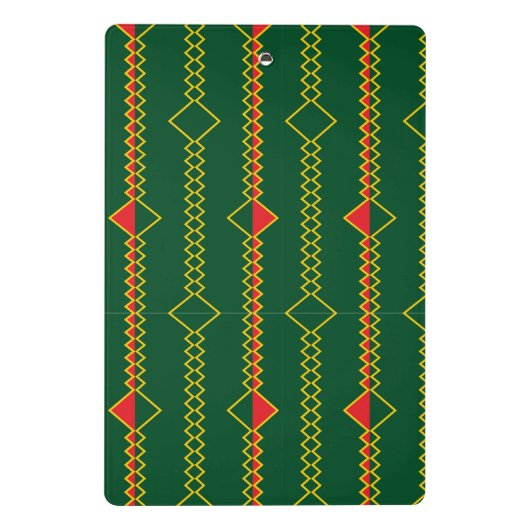 Verticale Zigzaglijnen Green Digital Paper-72729 Mini Klembord (Achterkant)